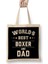Fathers Day World's Best Brewer And Dad Bez Çanta Uzun Saplı 1