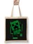 Creeper Creeping Minecraft Creeper Bez Çanta Uzun Saplı 1