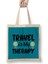 Funny Travel Gift Design Lover- Trippin Wanderlust Journey Adventurer Vacation Bez Çanta Uzun Saplı 1