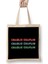 Charlie Chaplin Quotes Art Gift - Vintage Retro Style Bez Çanta Uzun Saplı 1