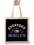 Funny Everyday I'm Muscle'n Weightlifting Pun Gym Bez Çanta Uzun Saplı 1