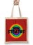 Trish Stratus- Vintage Retro Rainbow Style Warriors Design Wrestlers-Gift Bez Çanta Uzun Saplı 1