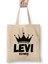 Levi-Name Personalized Custom - Vintage Retro Rainbow Style Design Gift Baby-Gift For Him Bez Çanta Uzun Saplı 1