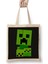 Big Head Creeper Creeper Minecraft Bez Çanta Uzun Saplı 1