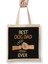 Best Dog Dad Ever Paw Fist Bump Fathers Day Gift Bez Çanta Uzun Saplı 1