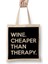 Wine Cheaper Than Therapy Bez Çanta Uzun Saplı 1