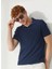 Polo Yaka Slim Fit Lacivert Erkek Kazak A26432TF- 1