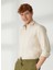 Slim Fit Düğmeli Yaka Taş Erkek Gömlek A266CARLL20- 2