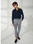 Slim Fit Düğmeli Yaka Lacivert Erkek Gömlek A266CARLST98- 3