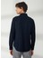 Slim Fit Düğmeli Yaka Lacivert Erkek Gömlek A266CARLST98- 5