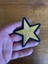 8x8 cm Metal Görünümlü Yıldız Aplike Arma Yama Dikiş Hobi Aksesuarı 1