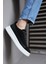 Knack Sneakers Ayakkabı 010 Siyah Süet (Beyaz Taban) 4