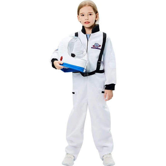 Quxing Çocuk Astronot Kostüm Pilot Üniforma Oyunları Performans Kostüm Cadılar Bayramı Karnaval Cosplay Kostüm (Yurt Dışından)