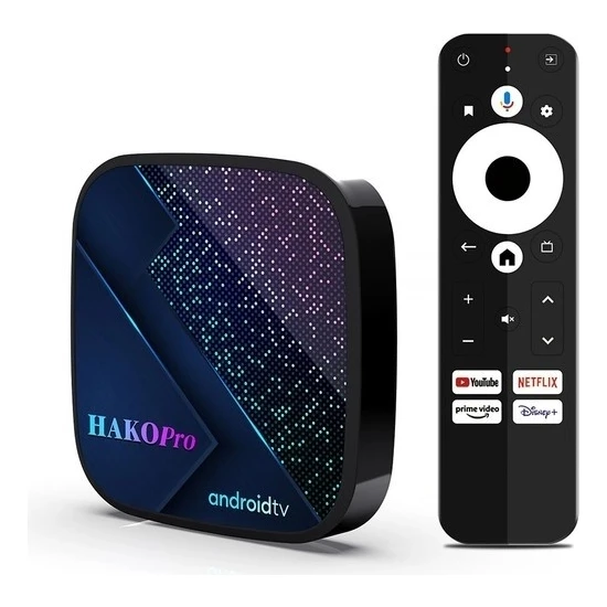 Hakopro 4K Google Lisanslı 4 GB Ram 32 GB Hafıza Wi-Fi Android TV Box