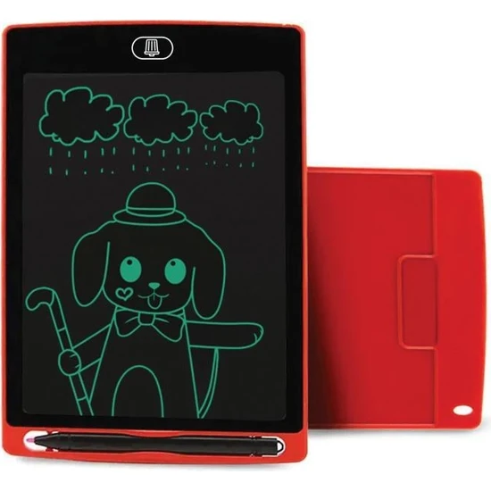 Writing Tablet LCD 8.5 Inç Dijital Kalemli Yazma ve Çizim Yazı Tahtası Kırmızı