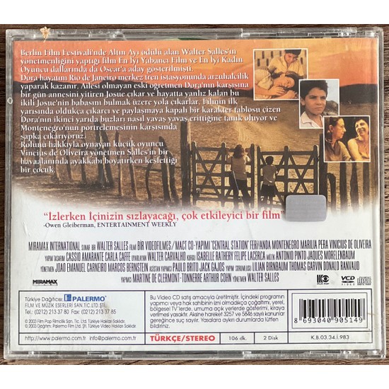 Merkez Istasyonu Central Station (1998) VCD Film Fiyatı