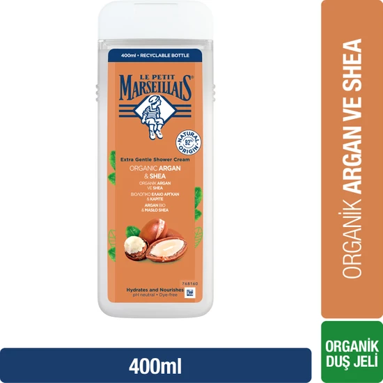 Le Petit Marseillais Organik Argan ve Shea 400 ml Duş Jeli