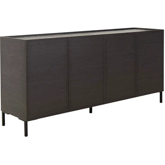 adore mobilya Pool 4 Kapaklı Çekmeceli Konsol-Godiva-Mermer Desenli 180X83X48 cm (Gxyxd)