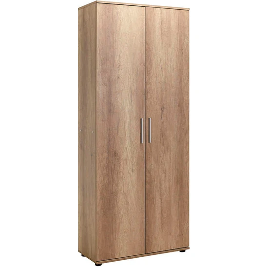 adore mobilya Porto 10 Raflı Kapaklı Geniş Ayakkabılık-Açık Ceviz(Tori) 76X187X36 cm (Gxyxd)