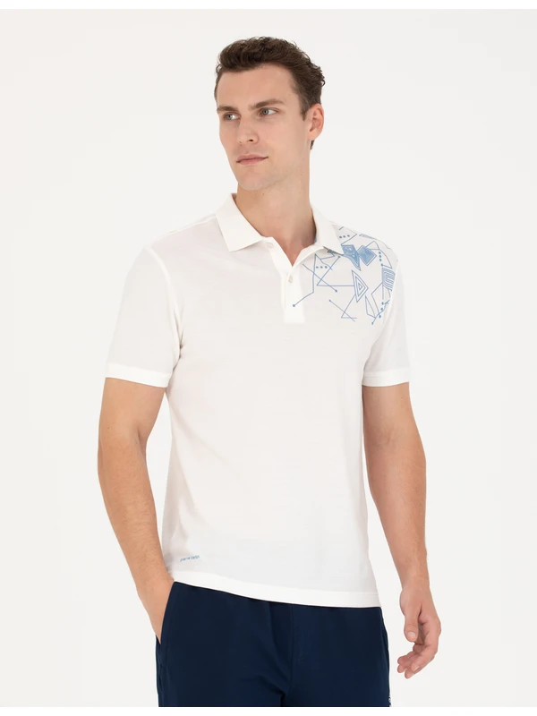 Pierre Cardin Erkek Ekru Slim Fit Polo Yaka Tişört 50273587-VR019