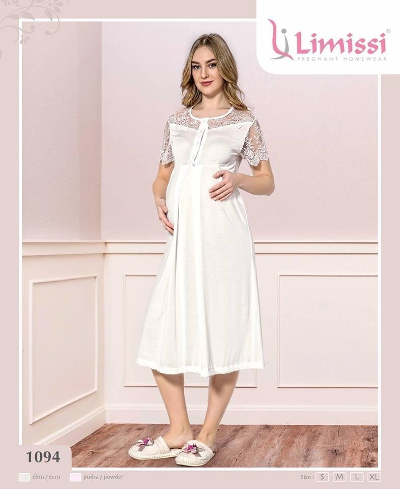 Limissi 1094 Hamile Lohusa Dantelliyeni Sezon Lohusa Geceliği