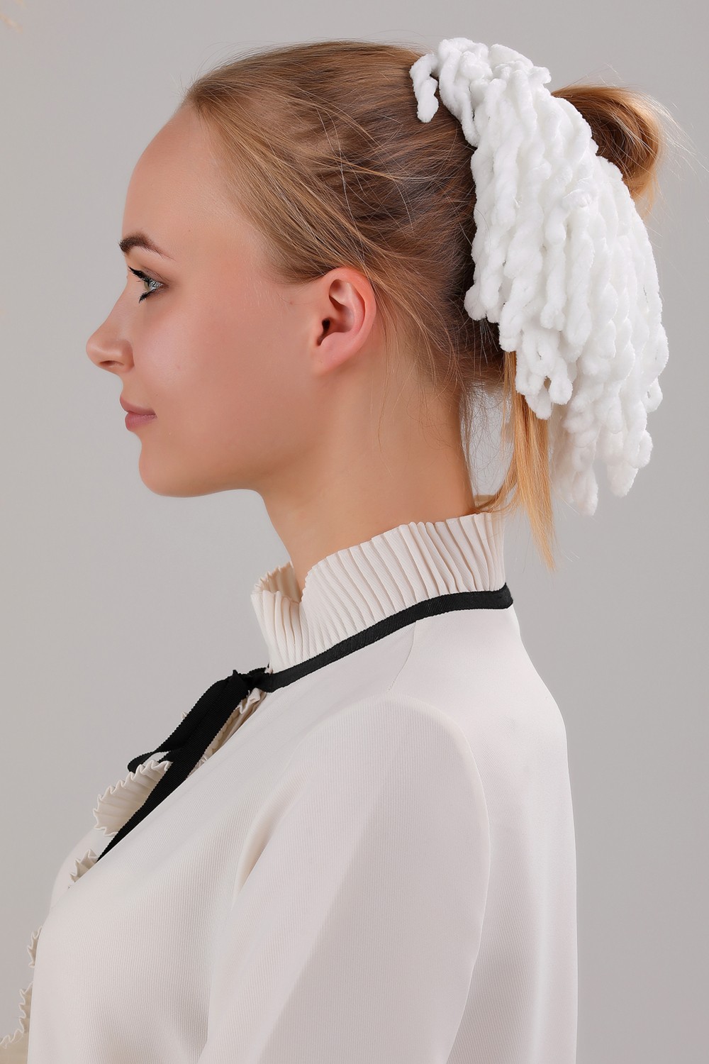 Melodi Scarf Tesettür Için Slim Ince Eşarp Topuzu Topuz Tokası görsel 5