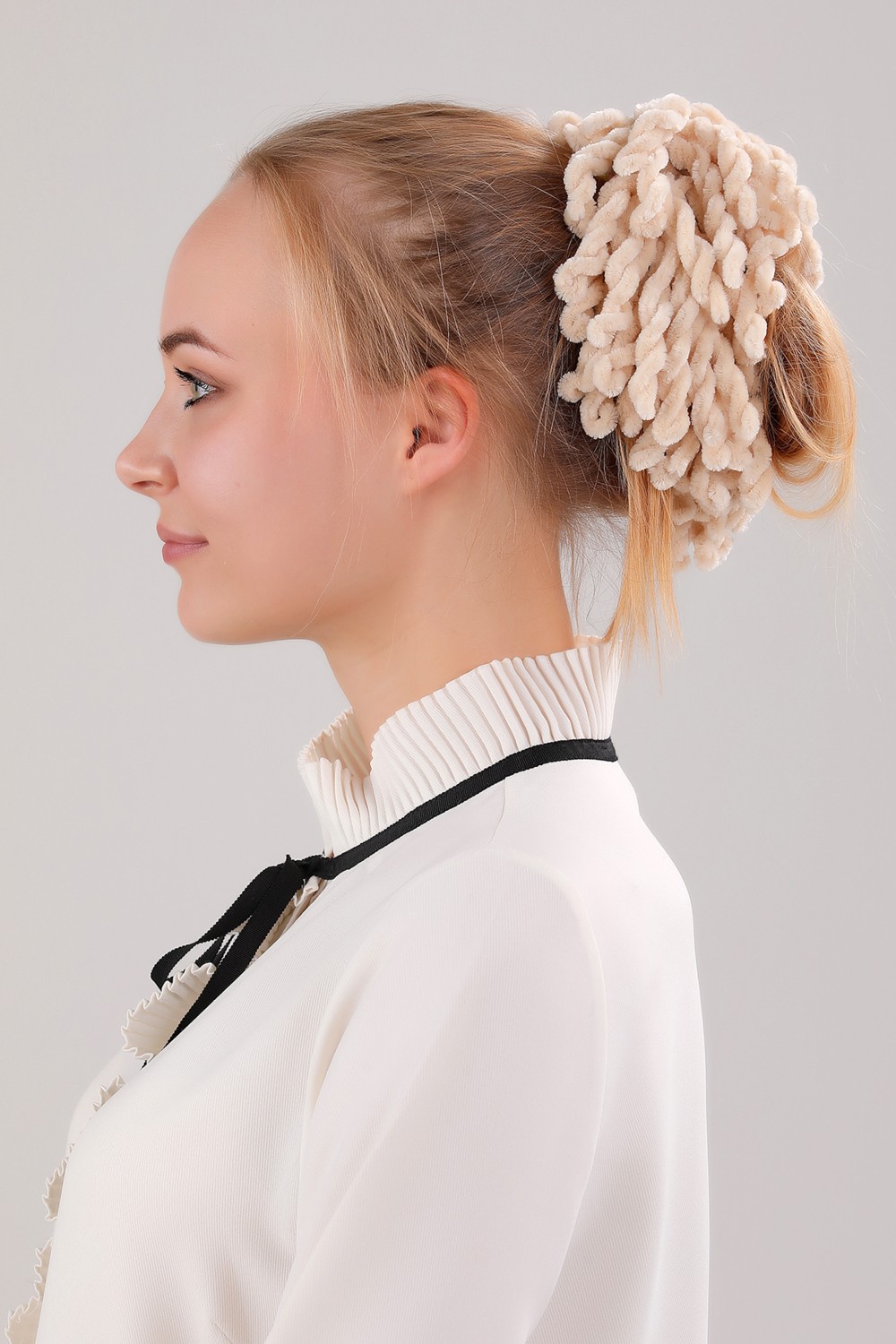 Melodi Scarf Tesettür Için Slim Ince Eşarp Topuzu Topuz Tokası görsel 7