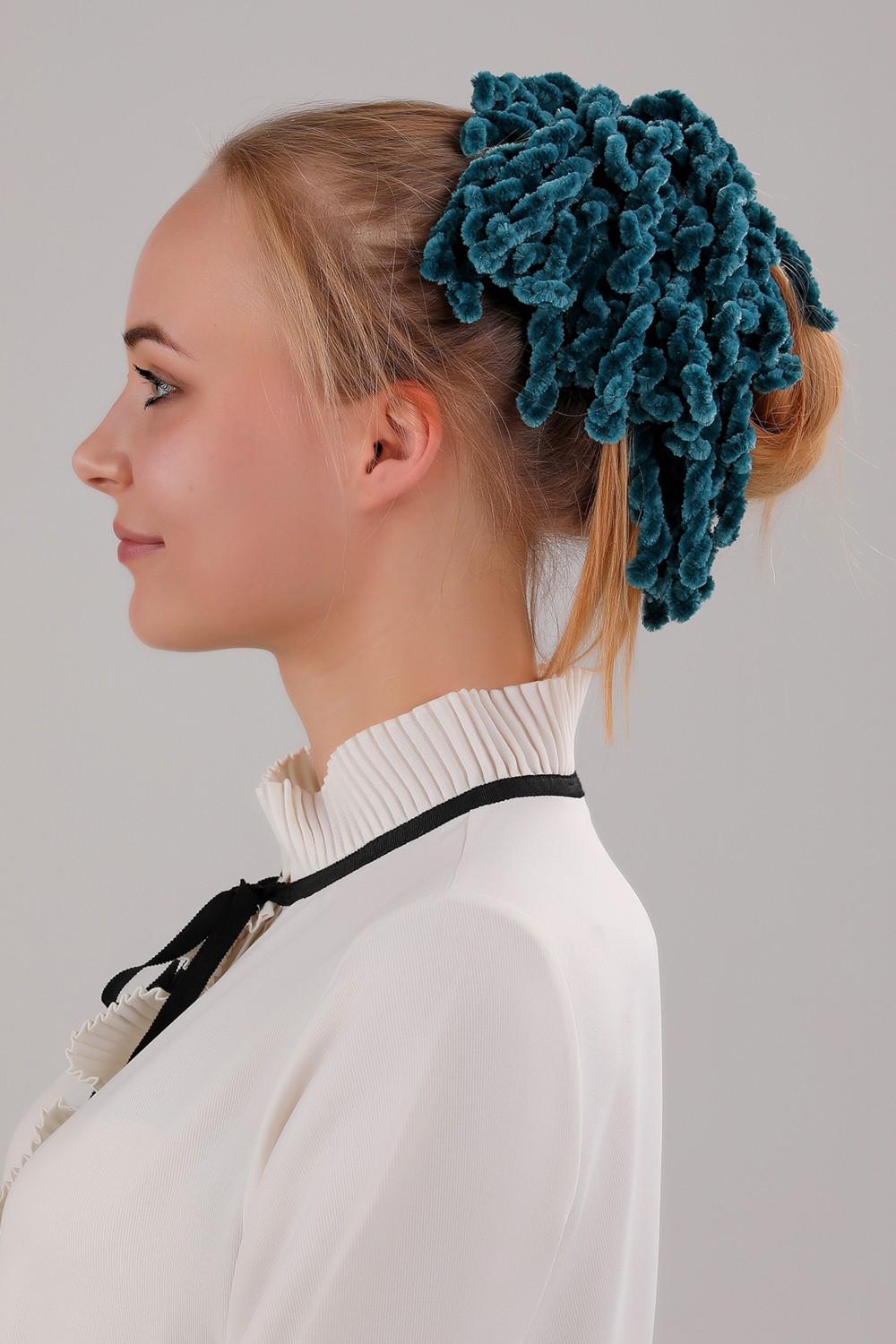 Melodi Scarf Tesettür Için Slim Ince Eşarp Topuzu Topuz Tokası görsel 3