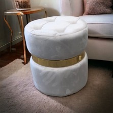Yaren Home Desing Puf Lüx Silinebilir Kumaşlı Kapitoneli