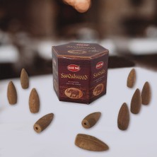 Hediye Kesesi Sandal Ağacı (Sandalwood) Geri Akış Şelale 40'lı Tütsü Mumu