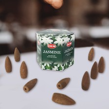 Hediye Kesesi Yasemin (Jasmine) Geri Akış Şelale 40'lı Tütsü Mumu