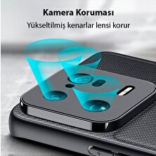 Polhammobile Polham Kamera Korumalı Xiaomi 13 Pro Uyumlu Silikon Kılıf, Premium Kumaş Dokumalı, Darbe Emici Kılıf