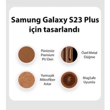 Polhammobile Polham Kamera Korumalı Darbe Emici Samsung Galaxy S23 Uyumlu Deri Kılıf, Premium Kumaş Dokumalı