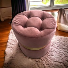 Yaren Home Desing Puf Lüx Silinebilir Kumaşlı Kapitoneli