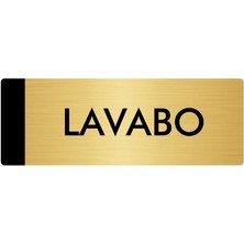 Özarslan Dizayn Metal Yönlendirme Levhası Departman Kapı İsimliği Lavabo 5 x 20 cm Altın