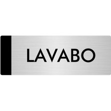 Özarslan Dizayn Metal Yönlendirme Levhası Departman Kapı İsimliği Lavabo 5 x 20 cm Gümüş