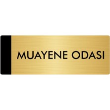 Özarslan Dizayn Metal Yönlendirme Levhası Departman Kapı İsimliği Muayene Odası 5 x 20 cm Gümüş