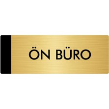 Özarslan Dizayn Metal Yönlendirme Levhası Departman Kapı İsimliği Ön Büro 10 x 20 cm Altın