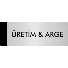 Özarslan Dizayn Metal Yönlendirme Levhası Departman Kapı İsimliği Üretim & Ar-Ge 5 x 20 cm Gümüş