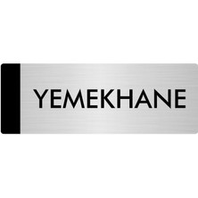Özarslan Dizayn Metal Yönlendirme Levhası Departman Kapı İsimliği Yemekhane 5 x 20 cm Gümüş