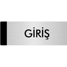 Özarslan Dizayn Metal Yönlendirme Levhası Departman Kapı İsimliği Giriş 5 x 20 cm Gümüş