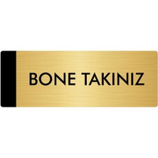 Özarslan Dizayn Metal Yönlendirme Levhası Departman Kapı İsimliği Bone Takınız 5 x 20 cm Altın