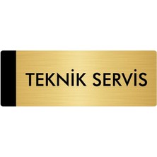 Özarslan Dizayn Metal Yönlendirme Levhası Departman Kapı İsimliği Teknik Servis 5 x 20 cm Altın