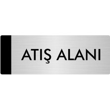 Özarslan Dizayn Metal Yönlendirme Levhası Departman Kapı İsimliği Atış Alanı 5 x 20 cm Gümüş