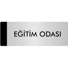 Özarslan Dizayn Metal Yönlendirme Levhası Departman Kapı İsimliği Eğitim Odası 10 x 20 cm Gümüş