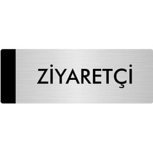 Özarslan Dizayn Metal Yönlendirme Levhası Departman Kapı İsimliği Ziyaretçi 5 x 20 cm Gümüş