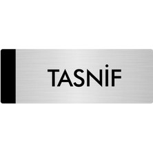 Özarslan Dizayn Metal Yönlendirme Levhası Departman Kapı İsimliği Tasnif 7 x 20 cm Gümüş