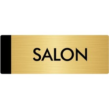 Özarslan Dizayn Metal Yönlendirme Levhası Departman Kapı İsimliği Salon 5 x 20 cm Altın