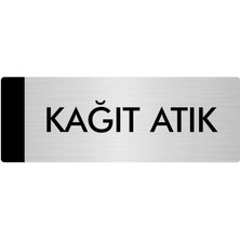 Özarslan Dizayn Metal Yönlendirme Levhası Departman Kapı İsimliği Kağıt Atık 5 x 20 cm Gümüş