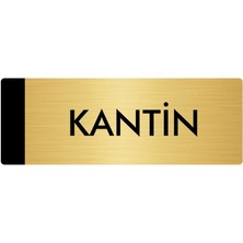Özarslan Dizayn Metal Yönlendirme Levhası Departman Kapı İsimliği Kantin 10 x 20 cm Altın